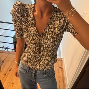 Sea New York Gia Print Ruched Top